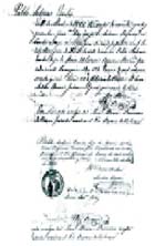 La entrega de Pablo Antonio Emilio por una familia en la Casa Cuna de Baza venía acompañada del certificado del cura de Serón de haber sido bautizado con fecha 15 de enero 1866 y entregado en esta Casa Cuna el 11 de abril de dicho año